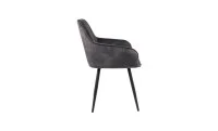 Set Masă Living Extensibilă Blat Ceramic KJT416 Alb-Cappuccino cu 4 Scaune KJC4343 Gri Închis 4