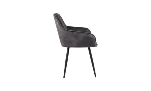 Set Masă Living Extensibilă Blat Ceramic KJT416 Alb-Cappuccino cu 4 Scaune KJC4343 Gri Închis
