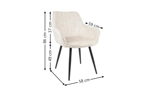 Set Masă Living Extensibilă Blat Ceramic KJT416 Alb-Cappuccino cu 4 Scaune KJC4343 Bej