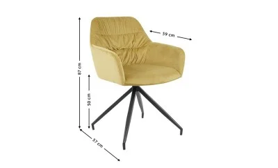 Scaun Living Tapitat KJC4345 Mustar
