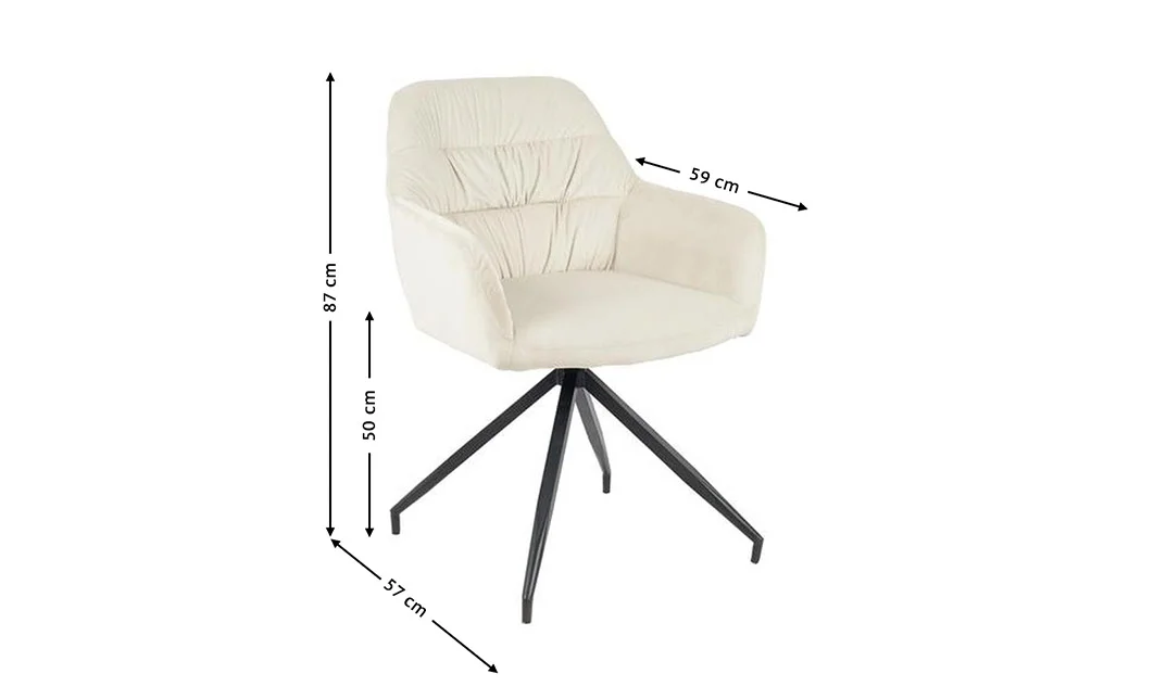Scaun Living Tapitat KJC4345 Bej 1