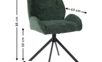 Set Masă Living Extensibilă Blat Ceramic KJT416 Alb-Cappuccino cu 4 Scaune KJC4347 Verzi 9