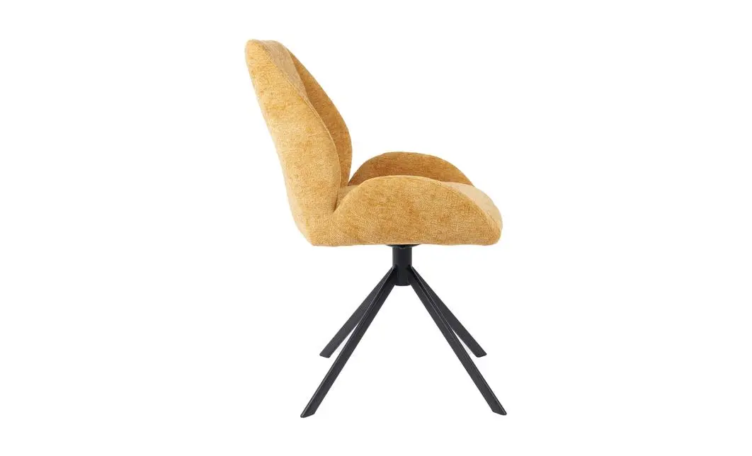 Set Masă Living Extensibilă Blat Ceramic KJT416 Alb-Cappuccino cu 4 Scaune KJC4347 Galbene