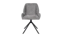 Set Masă Living Extensibilă Blat Ceramic KJT416 Alb-Cappuccino cu 4 Scaune KJC4347 Gri 5