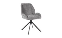 Set Masă Living Extensibilă Blat Ceramic KJT416 Alb-Cappuccino cu 4 Scaune KJC4347 Gri 6