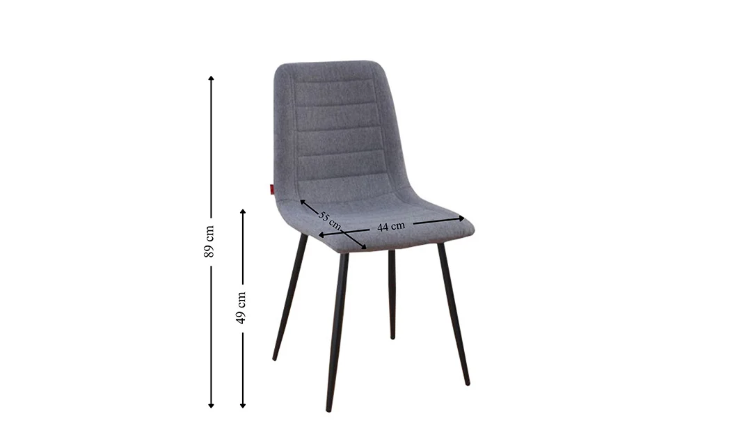 Set Masă Living Extensibilă Blat Ceramic KJD416 Alb-Cappuccino cu 4 Scaune KJC5341 Gri