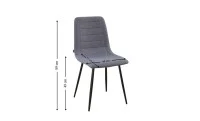 Set Masă Living Extensibilă Blat Ceramic KJD416 Alb-Cappuccino cu 4 Scaune KJC5341 Gri