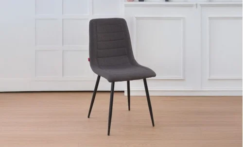 Set Masă Living Extensibilă KJT4711-1 Alb cu 4 Scaune KJC5341 Maro