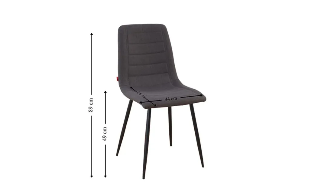 Set Masă Living Extensibilă KJT4711-1 Alb cu 4 Scaune KJC5341 Maro 7