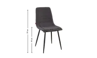 Set Masă Living Extensibilă KJT4711-1 Alb cu 4 Scaune KJC5341 Maro 7