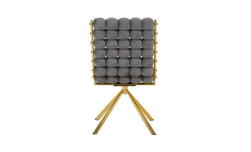 Scaun Living Tapițat KJC5403 Gri