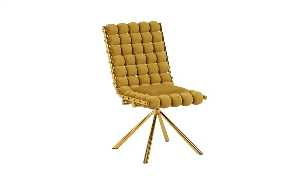 Scaun Living Tapițat KJC5403 Muștar 2