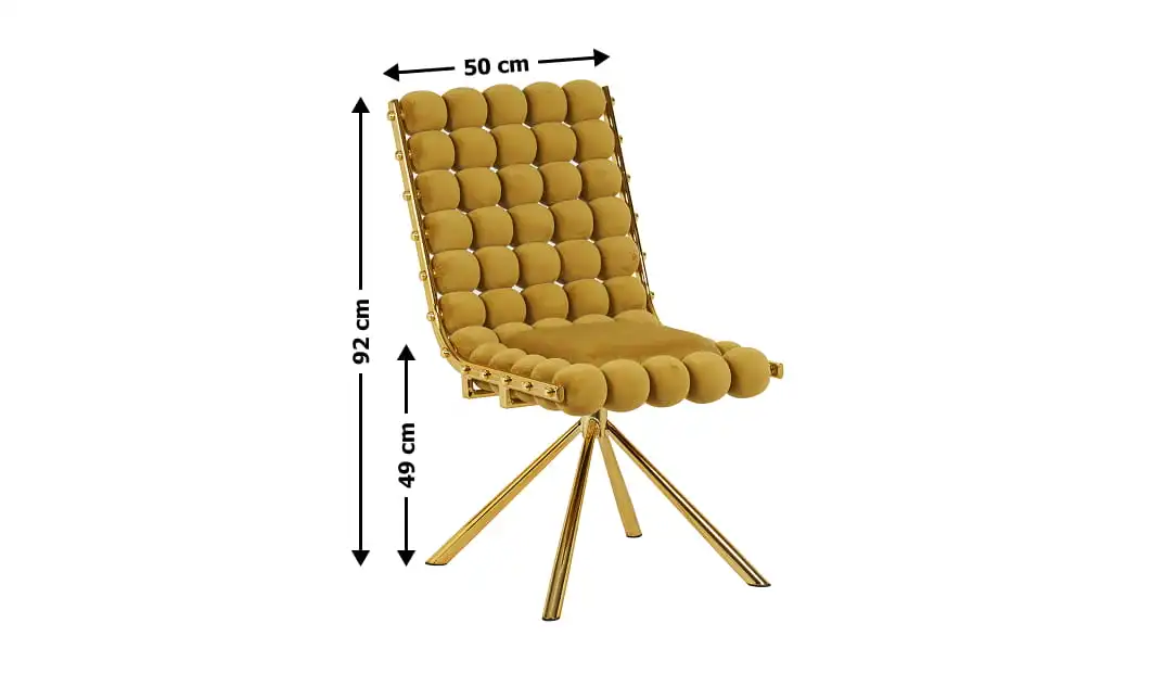 Scaun Living Tapițat KJC5403 Muștar 1