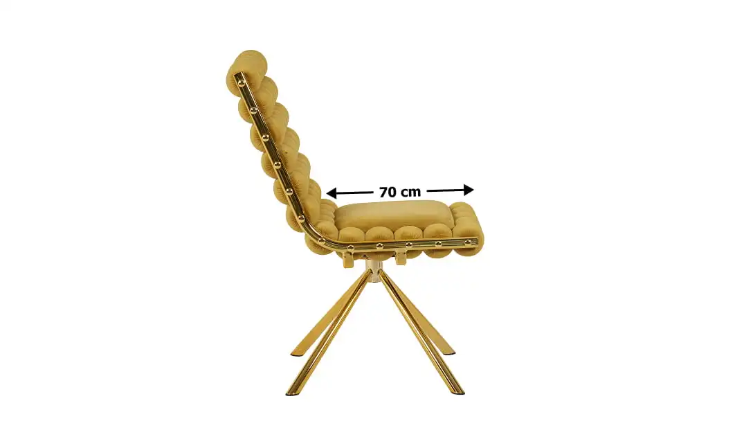 Scaun Living Tapițat KJC5403 Muștar 3