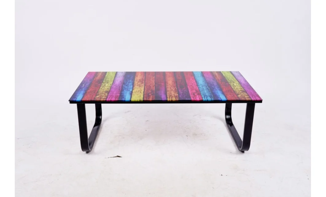 Măsuță cafea  cu blat din sticla KJCT158, model multicolor 3