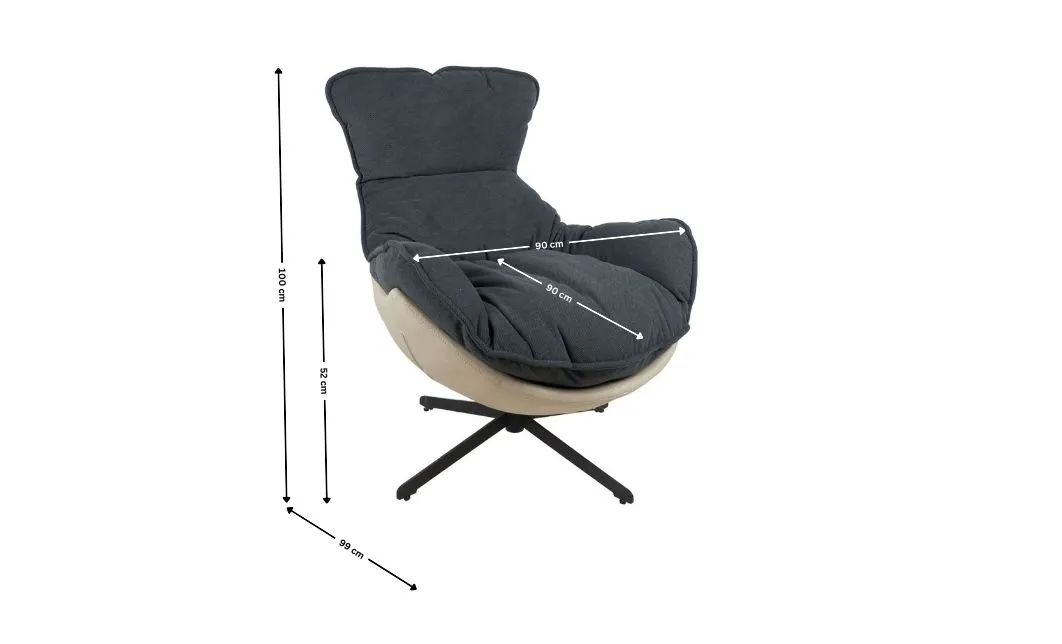 Fotoliu Rotativ KJLC062-L Gri 1
