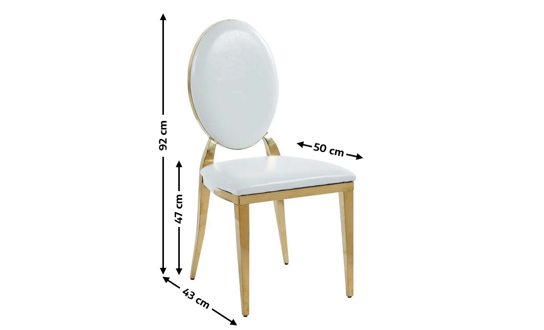 Scaun Living White Top Gold KJC166 1
