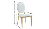 Scaun Living White Top Gold KJC166 1