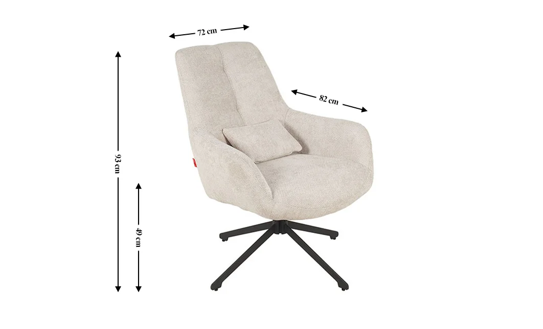 Scaun Living Rotativ LCM0102AS Bej 1