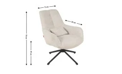 Scaun Living Rotativ LCM0102AS Bej