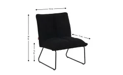 Fotoliu Tapitat LCM0109CF Negru
