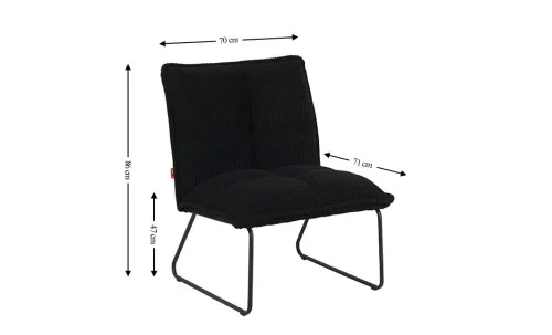 Fotoliu Tapitat LCM0109CF Negru