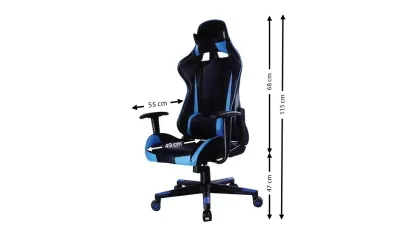 Scaun Gaming OC141 Albastru + Negru