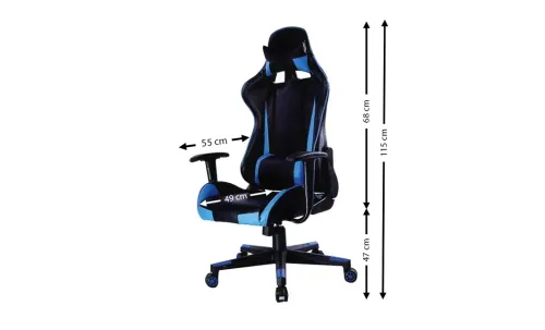 Scaun Gaming OC141 Albastru + Negru