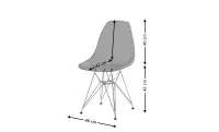 Scaun PP712 Plastic Transparent-Gri 1