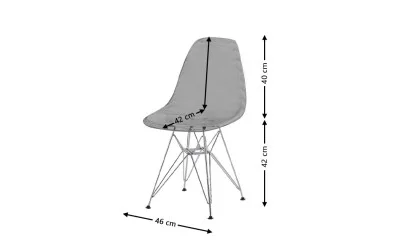 Scaun PP712 Plastic Transparent-Gri