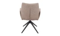 Set Masă Living Extensibilă CT163 Blat Ceramic Alb cu 4 Scaune Rotative KJC77 Maro 5