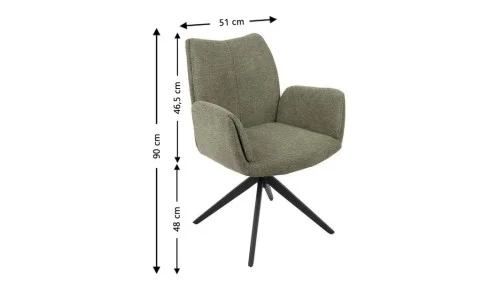 Set Masă Living Extensibilă CT163 Blat Ceramic Alb cu 4 Scaune Rotative KJC77 Verzi