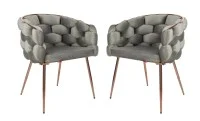 Set 2 scaune Living Tapițate KJC17 Gri