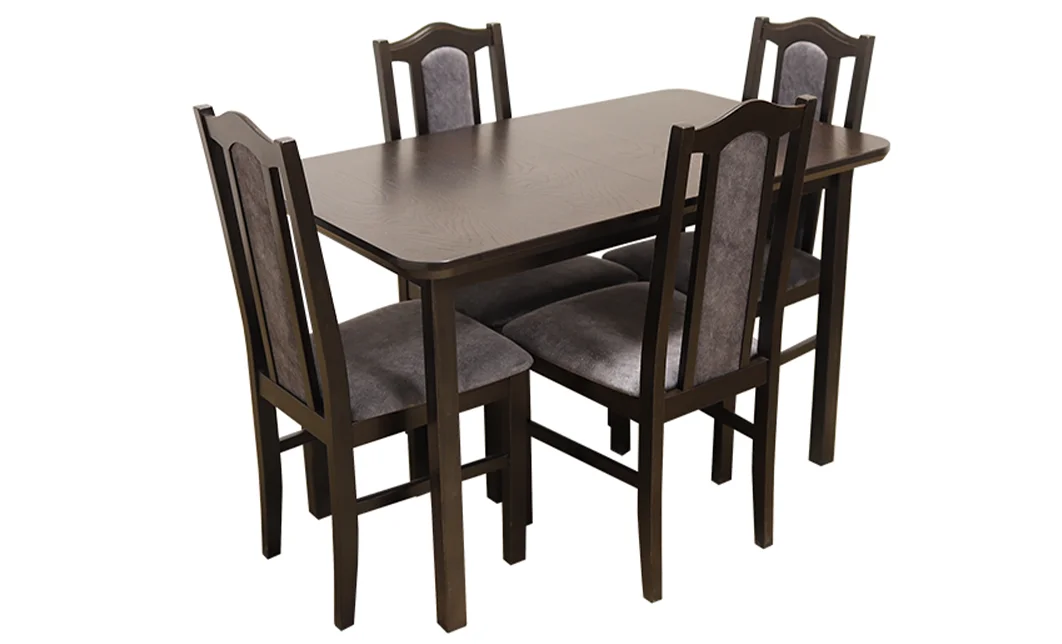 Set Masă Living Max 4 wenge cu 4 Scaune Boss II 24Z