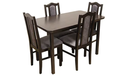 Set Masă Living Max 4 wenge cu 4 Scaune Boss II 24Z