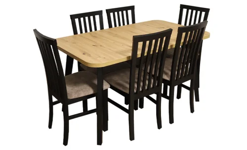 Set Masă Living Oslo 6 cu 6 Scaune Milano 1
