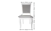 Set Masă Living Extensibilă Olivia Alb cu 4 Scaune Aberden