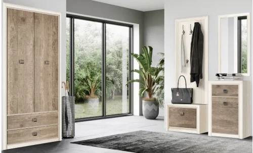Cuier Modular Hol Koen 2 Alb/Sonoma
