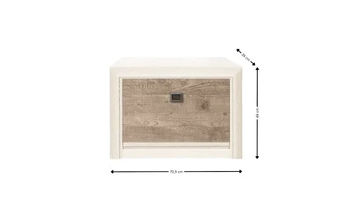Cuier Modular Hol Koen 2 Alb/Sonoma
