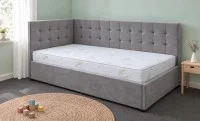 Pat Tapițat de Colț Claudia 90x200, Babyface 29, Gri