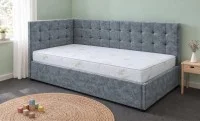 Pat Tapițat de Colț Claudia 90x200, Kim 15, Gri