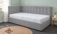 Pat Tapițat de Colț Claudia 90x200, Lemon 12, Gri
