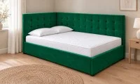Pat Tapițat de Colț Claudia 180x200, Fresh 13, Verde Smarald