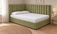 Pat Tapițat de Colț Klaus 140x200, Aragon 35, Verde Olive