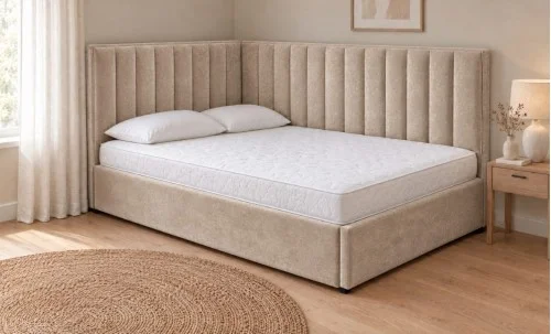 Pat Tapițat de Colț Klaus 140x200, Babyface 4, Crem