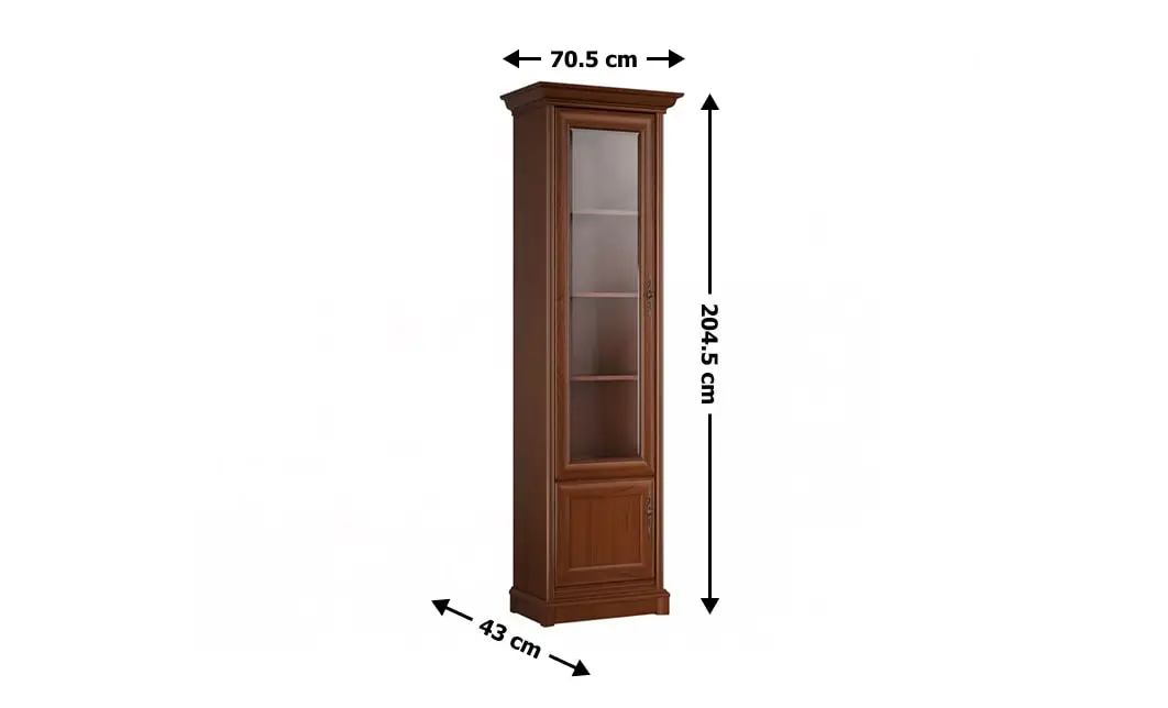 Vitrină Living Sonata 1DP cu 1 Ușă, Nuc / Maro  1