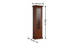 Vitrină Living Sonata 1DP cu 1 Ușă, Nuc / Maro 