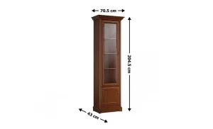 Vitrină Living Sonata 1DP cu 1 Ușă, Nuc / Maro 