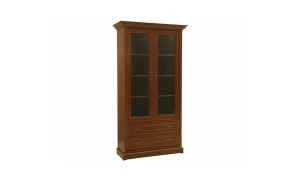 Vitrină Living Sonata 2D2S cu 2 Sertare și 2 Uși, Nuc / Maro 
